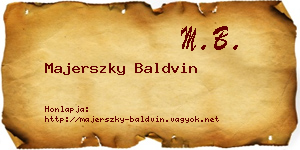 Majerszky Baldvin névjegykártya